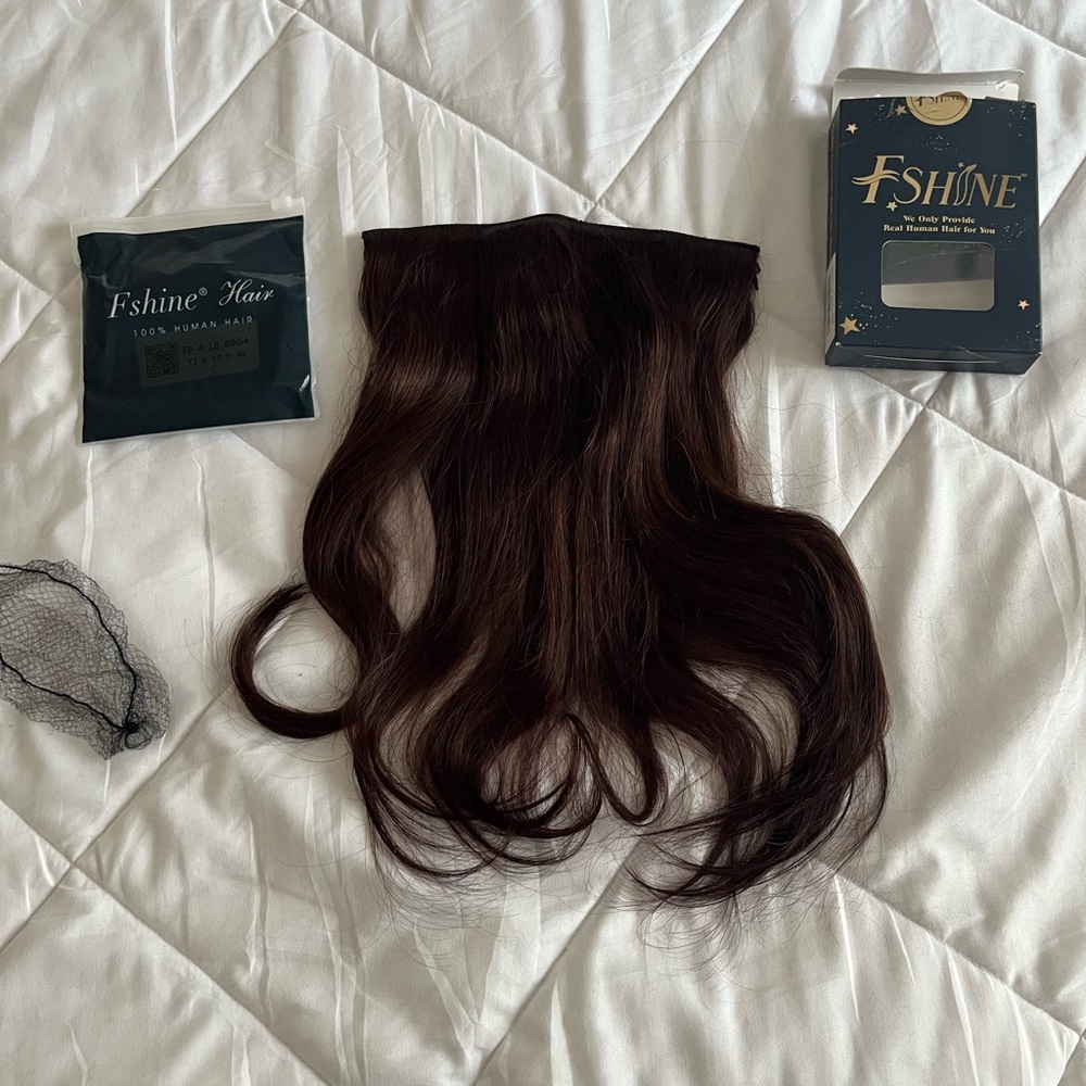 Chocolate Brown Hair Real Hair Halo Extensions